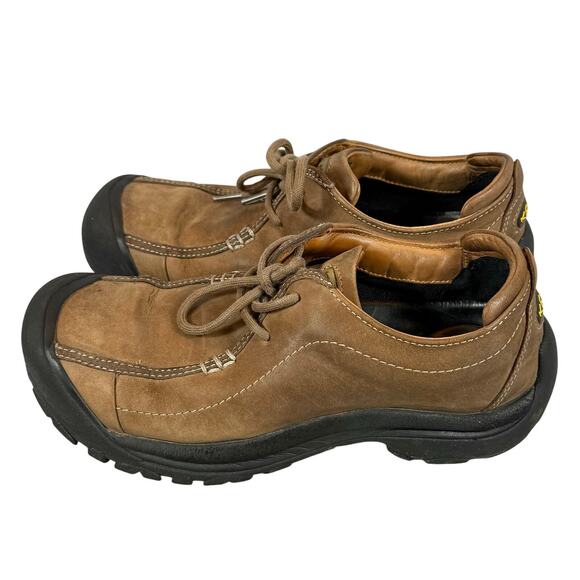 Keen Portsmouth II Mens Casual Brown Leather Shoes Size 8 Hiking - Picture 1 of 12